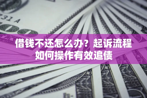 北京借钱不还怎么办？起诉流程如何操作有效追债