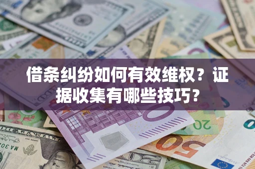 北京借条纠纷如何有效维权？证据收集有哪些技巧？